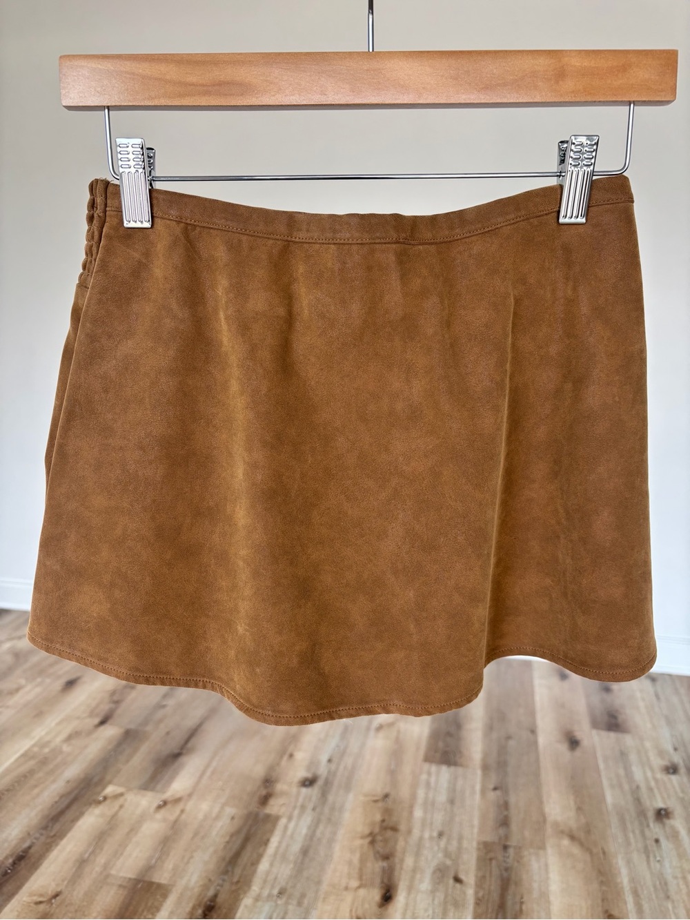 Free People Brown Suede Mini Skort